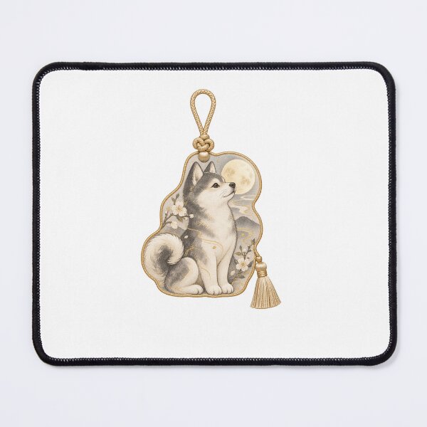 Item preview, Moonlit Dog Japanese Charm Motif Sticker designed and sold by LuminaKage.