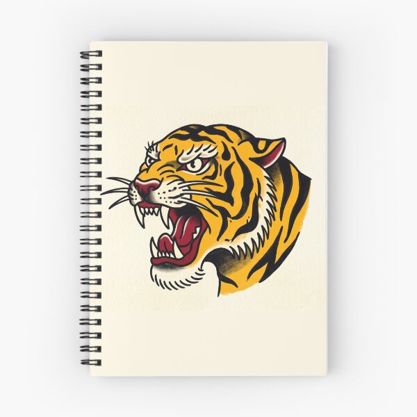 Item preview, Roaring Tiger Head American Traditional Tattoo Flash designed and sold by colourhaus.
