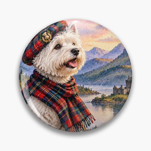 Item preview, Scotland West Highland Terrier Dog Poster Whimsical Watercolor  designed and sold by TravelMarvel.