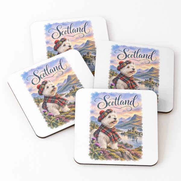 Item preview, Scotland West Highland Terrier Dog Poster Whimsical Watercolor designed and sold by TravelMarvel.