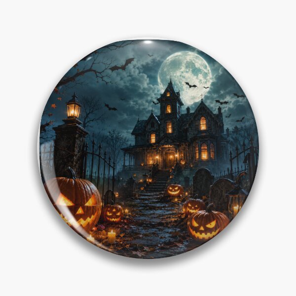 Item preview, Haunted House Pumpkin Path Halloween designed and sold by ThilankaDesign.