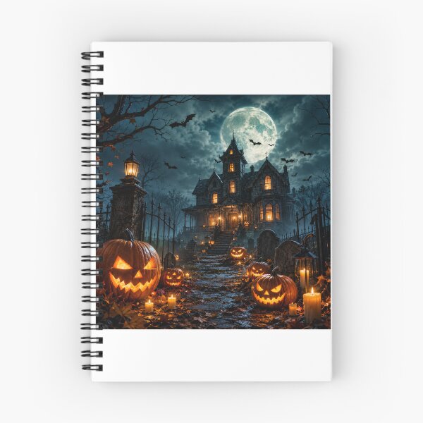 Item preview, Haunted House Pumpkin Path Halloween designed and sold by ThilankaDesign.