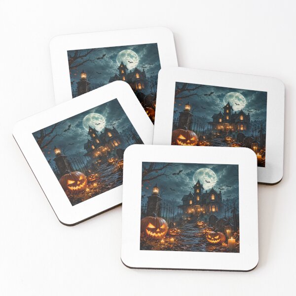 Item preview, Haunted House Pumpkin Path Halloween designed and sold by ThilankaDesign.