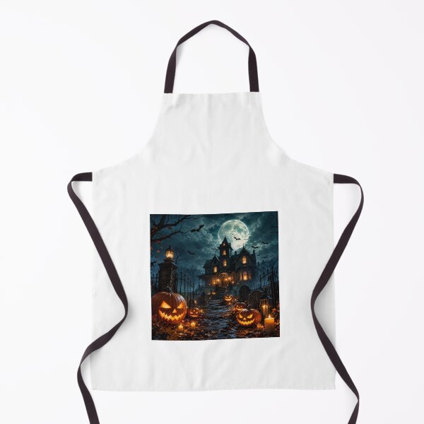 Item preview, Haunted House Pumpkin Path Halloween designed and sold by ThilankaDesign.