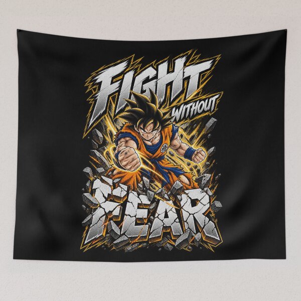 Item preview, Fight Without Fear – Anime Motivational Warrior Design designed and sold by ArtisticHeart21.