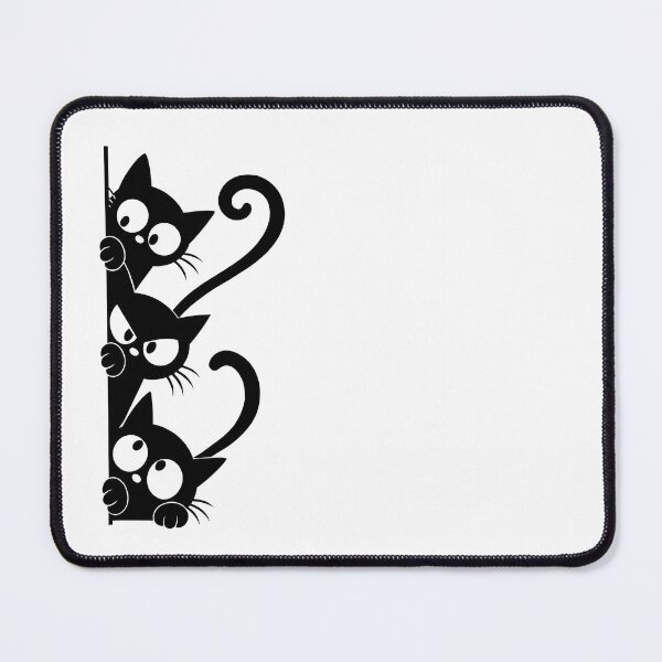 Item preview, Three Peeking Black Cats – Funny Cat Illustration designed and sold by ArtPer-design.
