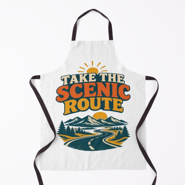 Item preview, Take the Scenic Route Vintage Road Trip Mountain Typography T-Shirt designed and sold by Inky Atlas.