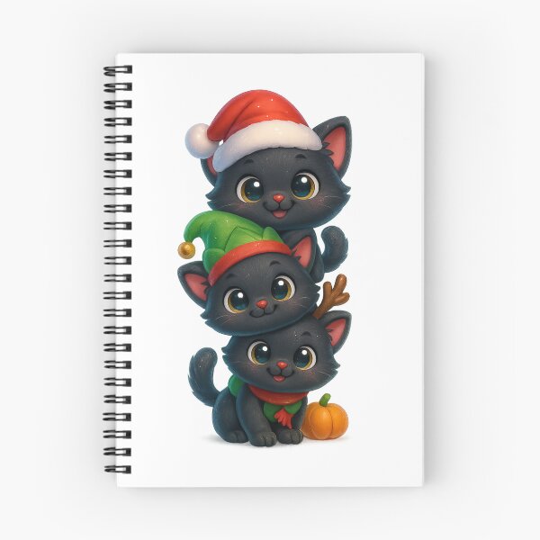 Item preview, Cute Christmas Kittens with Santa Elf and Reindeer Hats designed and sold by PrintCreations9.