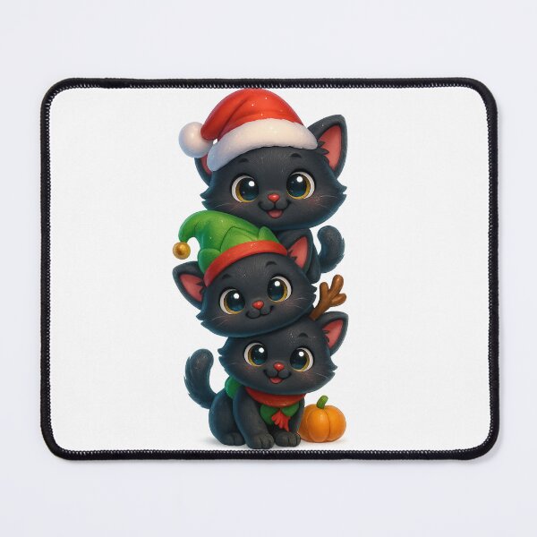 Item preview, Cute Christmas Kittens with Santa Elf and Reindeer Hats designed and sold by PrintCreations9.
