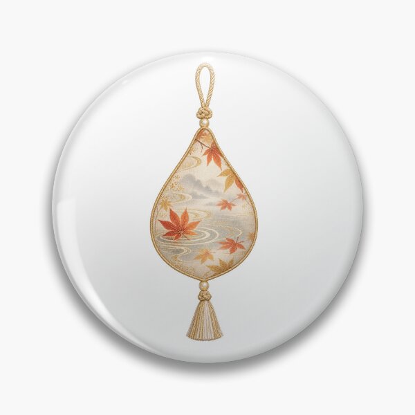 Item preview, Maple Droplet Japanese Charm Motif Sticker designed and sold by LuminaKage.