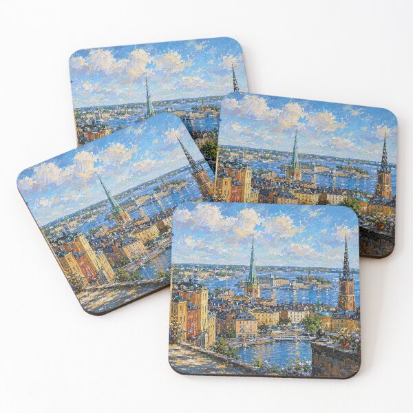 Item preview, Stockholm, Sweden – a painting of a summer day in this beautiful Scandinavian city. designed and sold by GalleryKauffeld.