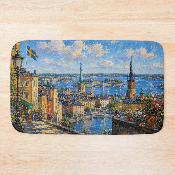 Item preview, Stockholm, Sweden – a painting of a summer day in this beautiful Scandinavian city. designed and sold by GalleryKauffeld.