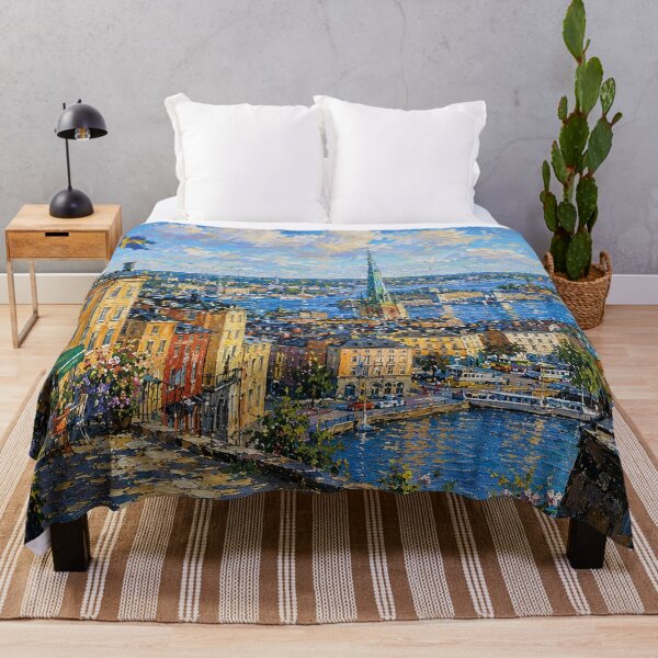 Item preview, Stockholm, Sweden – a painting of a summer day in this beautiful Scandinavian city. designed and sold by GalleryKauffeld.