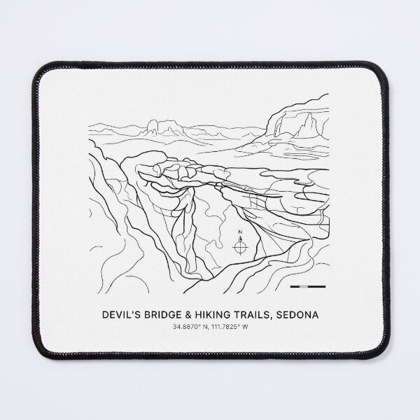 Item preview, Sedona Arizona Red Rocks Line Art Wilderness Coordinates Print Set designed and sold by OzzFrequency.