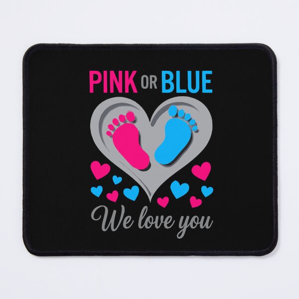 Item preview, Cute Gender Reveal Baby Footprints Pink or Blue We Love You Announcement – Retro Baby Shower & Expecting Parents Gift designed and sold by Designart68.