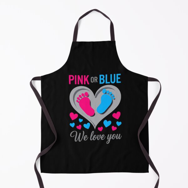 Item preview, Cute Gender Reveal Baby Footprints Pink or Blue We Love You Announcement – Retro Baby Shower & Expecting Parents Gift designed and sold by Designart68.