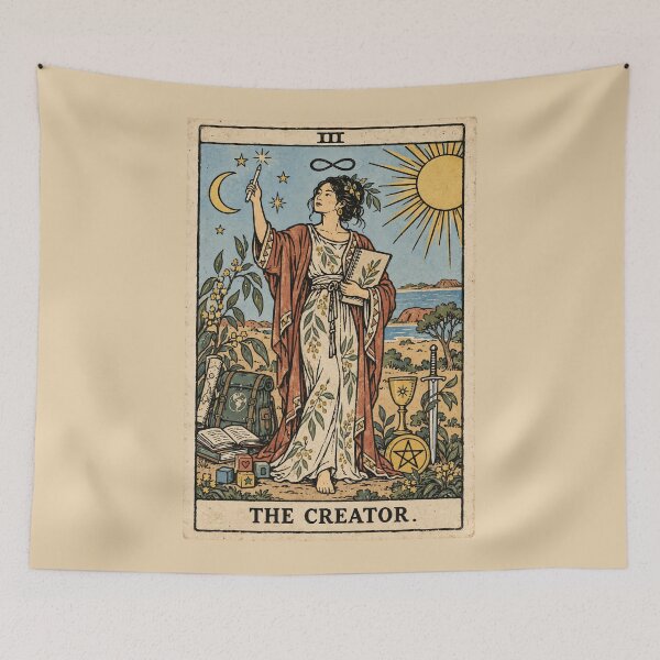 Item preview, The Creator Tarot Card – Mystical Vintage Celestial Artist Witch Aesthetic designed and sold by JOOKDesign.