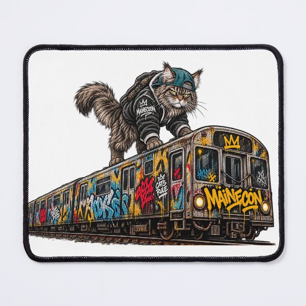 Item preview, Graffiti Cat Subway Street Art – Urban Feline Graphic T-Shirt designed and sold by PurrStreet.