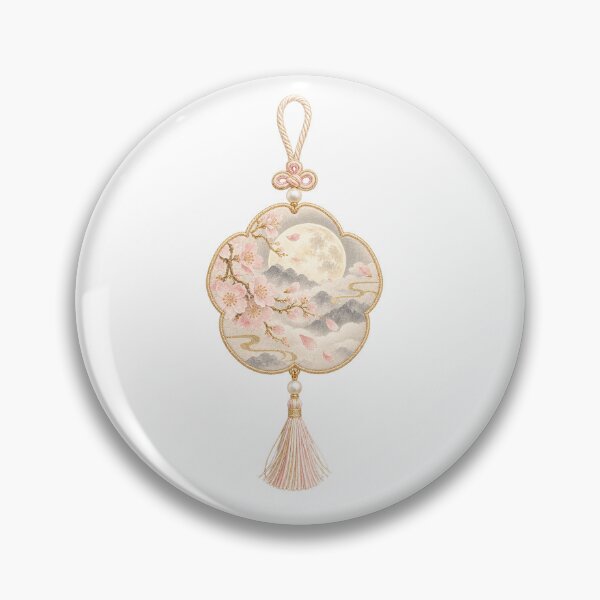 Item preview, Sakura Moon Japanese Charm Motif Sticker designed and sold by LuminaKage.