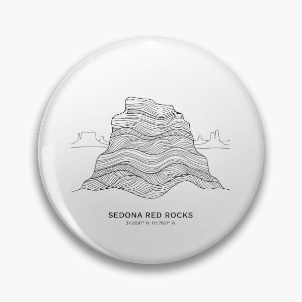 Item preview, Sedona Arizona Red Rocks Line Art Wilderness Coordinates Print Set designed and sold by OzzFrequency.