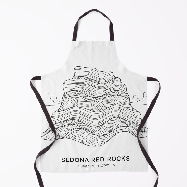 Item preview, Sedona Arizona Red Rocks Line Art Wilderness Coordinates Print Set designed and sold by OzzFrequency.