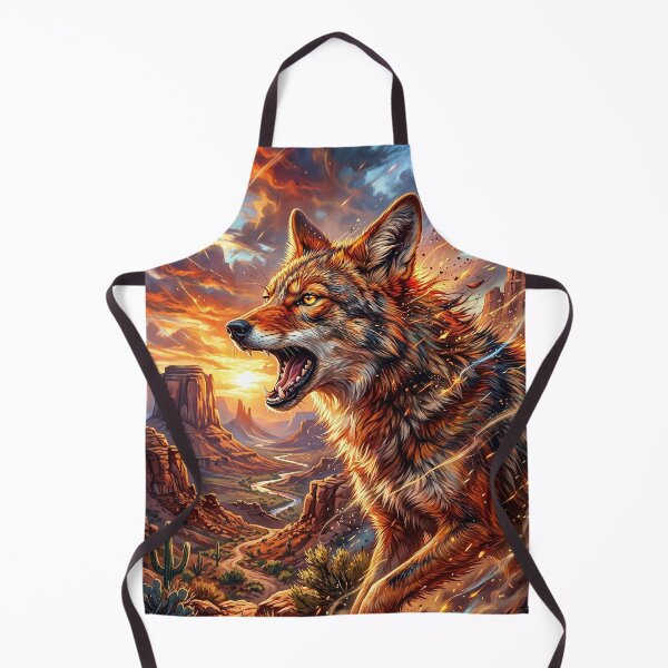 Item preview, Desert Coyote - Fantasy Wildlife Art designed and sold by Lucid Dream Pixel.