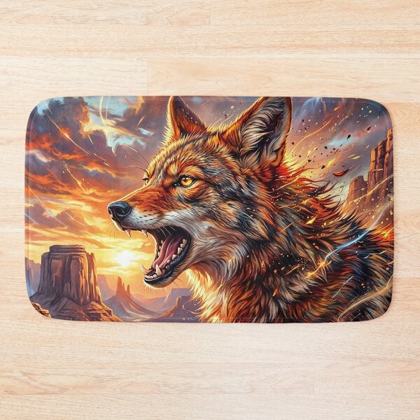 Item preview, Desert Coyote - Fantasy Wildlife Art designed and sold by Lucid Dream Pixel.