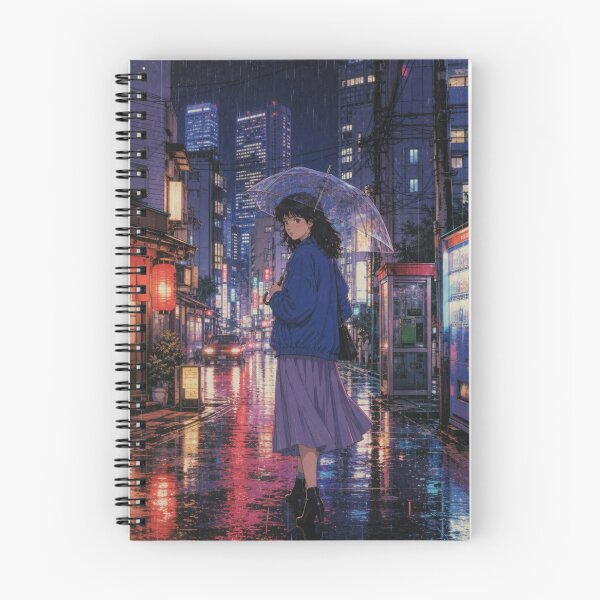 Item preview, Rainy Night Tokyo Street Anime Girl designed and sold by vekotpu.