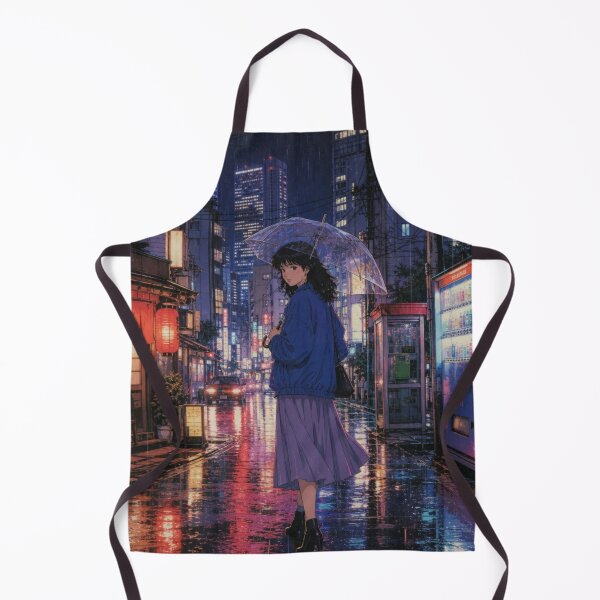 Item preview, Rainy Night Tokyo Street Anime Girl designed and sold by vekotpu.
