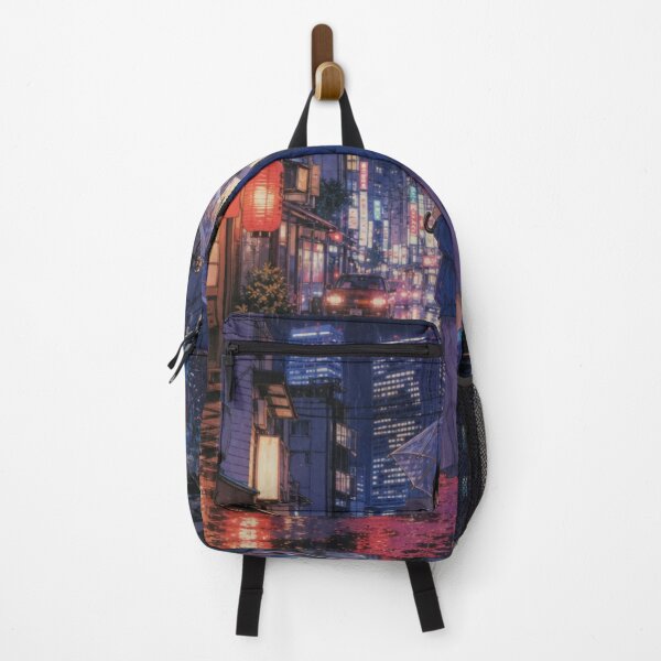 Item preview, Rainy Night Tokyo Street Anime Girl designed and sold by vekotpu.