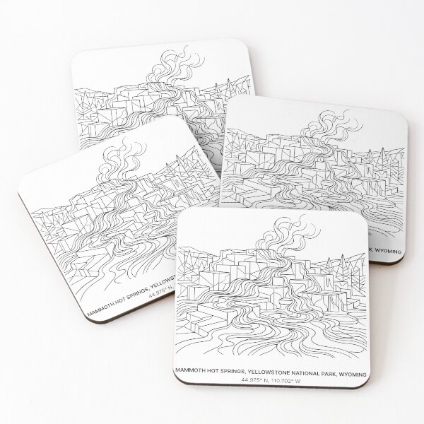 Item preview, Sedona Arizona Red Rocks Line Art Wilderness Coordinates Print Set designed and sold by OzzFrequency.
