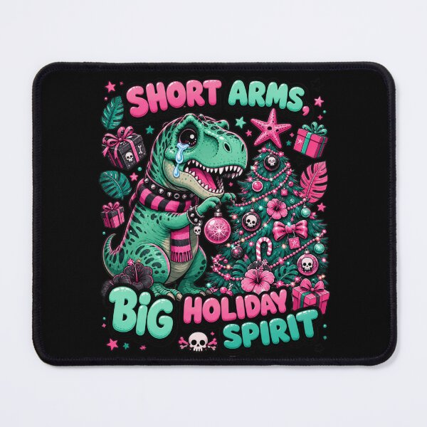 Item preview, Short Arms Big Holiday Spirit Funny T-Rex Christmas Tee designed and sold by Design Vibras.