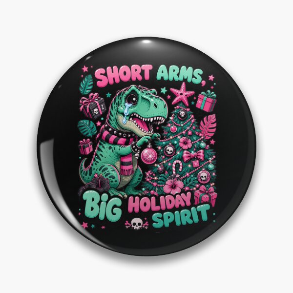 Item preview, Short Arms Big Holiday Spirit Funny T-Rex Christmas Tee designed and sold by Design Vibras.