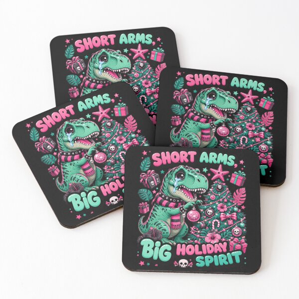 Item preview, Short Arms Big Holiday Spirit Funny T-Rex Christmas Tee designed and sold by Design Vibras.