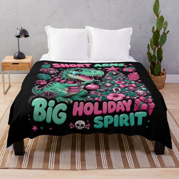 Item preview, Short Arms Big Holiday Spirit Funny T-Rex Christmas Tee designed and sold by Design Vibras.