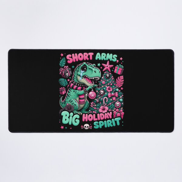 Item preview, Short Arms Big Holiday Spirit Funny T-Rex Christmas Tee designed and sold by Design Vibras.