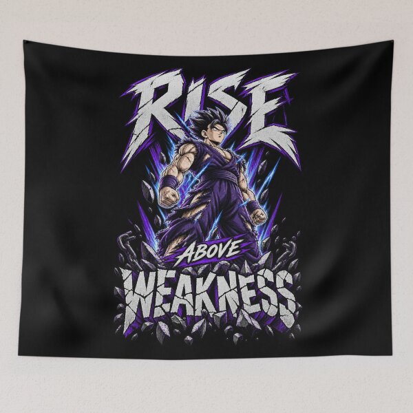 Item preview, Rise Above Weakness – Anime Motivational Warrior Design designed and sold by ArtisticHeart21.