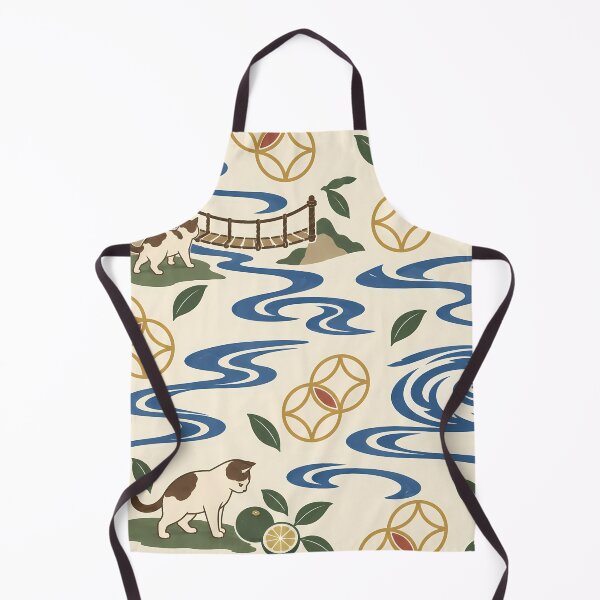 Item preview, Tokushima Cats Japanese Indigo Pattern designed and sold by DAYAMA Japan.