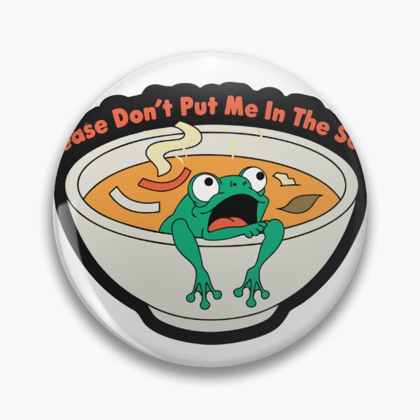 Item preview, Please Don’t Put Me in the Soup – Funny Frog Sticker designed and sold by Orillia.