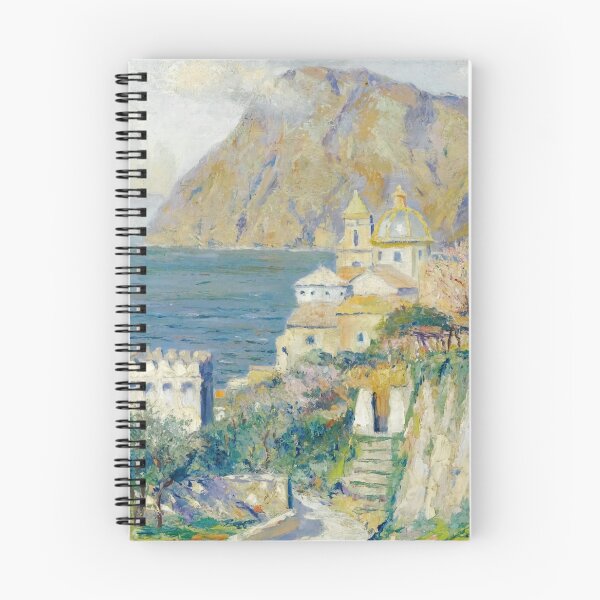 Item preview, Coastal Mountains of Capri, Italy landscape painting by Edward Cucuel designed and sold by Jéanpaul  Ferro.