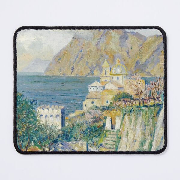 Item preview, Coastal Mountains of Capri, Italy landscape painting by Edward Cucuel designed and sold by Jéanpaul Ferro.