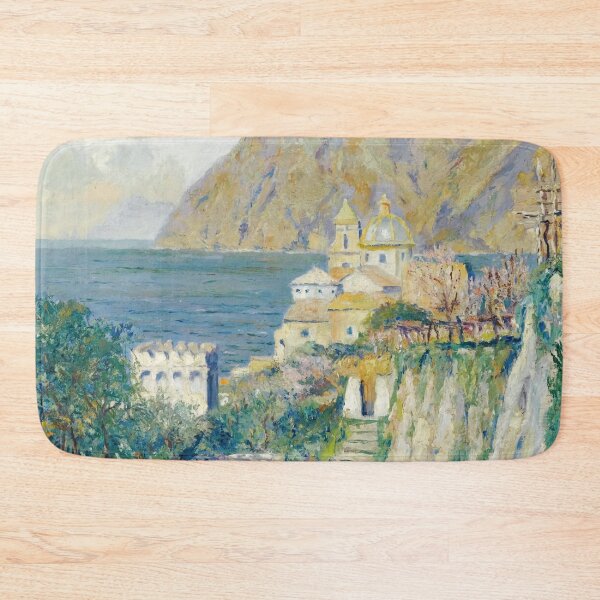 Item preview, Coastal Mountains of Capri, Italy landscape painting by Edward Cucuel designed and sold by Jéanpaul  Ferro.