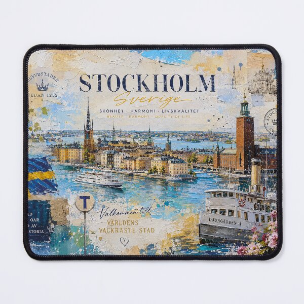 Item preview, Stockholm Postcard painting, Sweden – A Beautiful city in Europe. designed and sold by GalleryKauffeld.