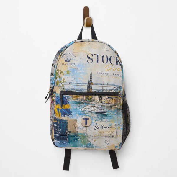 Item preview, Stockholm Postcard painting, Sweden – A Beautiful city in Europe. designed and sold by GalleryKauffeld.