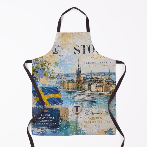 Item preview, Stockholm Postcard painting, Sweden – A Beautiful city in Europe. designed and sold by GalleryKauffeld.