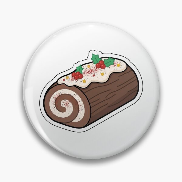 Item preview, Sweet Yule Log Cake - Kawaii Holiday Pastry Sticker designed and sold by SimpleP.