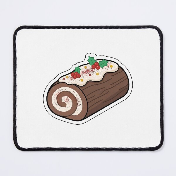 Item preview, Sweet Yule Log Cake - Kawaii Holiday Pastry Sticker designed and sold by SimpleP.