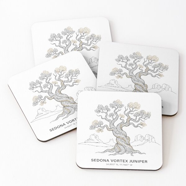 Item preview, Sedona Arizona Red Rocks Line Art Wilderness Coordinates Print Set designed and sold by OzzFrequency.