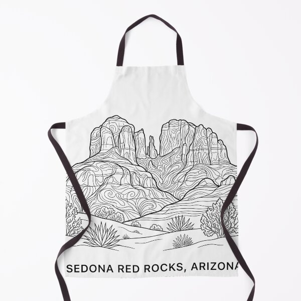 Artikelvorschau, Sedona Arizona Red Rocks Linienzeichnung Wildnis Koordinaten Druckset entworfen und verkauft von OzzFrequency.