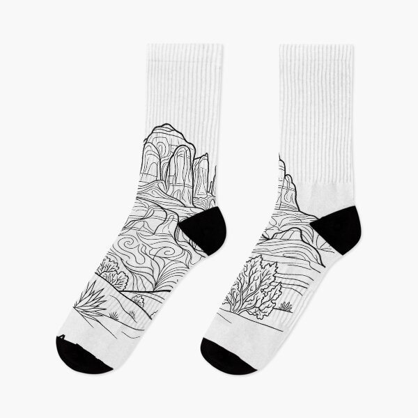 Item preview, Sedona Arizona Red Rocks Line Art Wilderness Coordinates Print Set designed and sold by OzzFrequency.